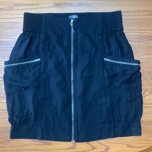 Guess Zip Up Skirt Black Size Large